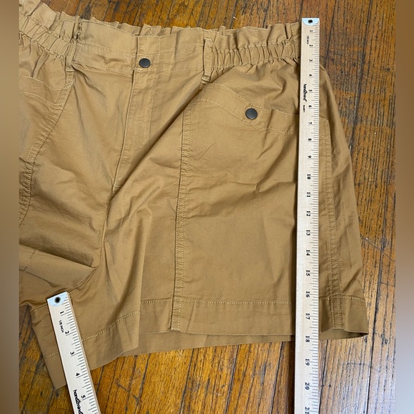 🆕 Madewell Paperbag Utility Shorts High Waisted Women’s Size L Toffee Tan - Picture 8 of 8